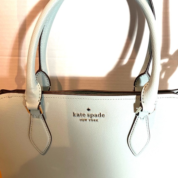 Kate Spade New York Light Blue Structure Satchel Crossbody Smooth Leather - Picture 12 of 16
